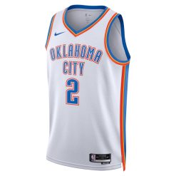 Alternative view of Oklahoma City Thunder Shai Gilgeous-Alexander Nike Association Edition White NBA Jersey