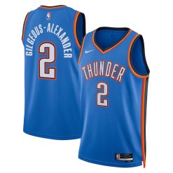 Oklahoma City Thunder Shai Gilgeous-Alexander Nike Icon Edition Blue NBA Jersey