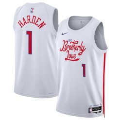 Philadelphia 76ers James Harden Nike City Edition White NBA Jersey