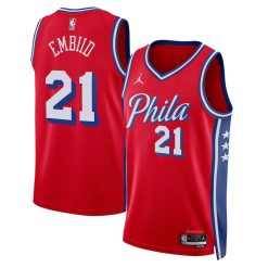 Philadelphia 76ers Joel Embiid Statement Edition Red NBA Jersey