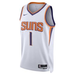Alternative view of Phoenix Suns Devin Booker Nike Association Edition White NBA Jersey