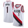 Portland Trail Blazers Anfernee Simons Nike Association Edition White NBA Jersey
