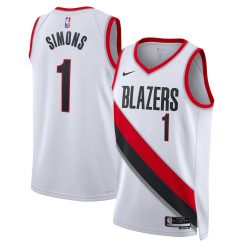 Portland Trail Blazers Anfernee Simons Nike Association Edition White NBA Jersey