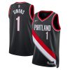 Portland Trail Blazers Anfernee Simons Nike Icon Edition Black NBA Jersey