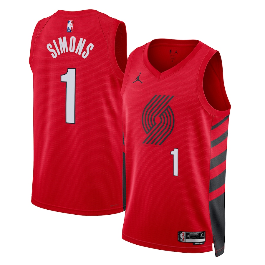 Portland Trail Blazers Anfernee Simons Statement Edition Red NBA Jersey