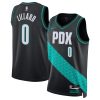 Portland Trail Blazers Damian Lillard Nike City Edition Black NBA Jersey