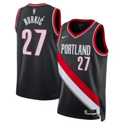 Portland Trail Blazers Jusuf Nurkic Nike Icon Edition Black NBA Jersey