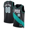 Portland Trail Blazers Nike City Edition Black Custom NBA Jersey