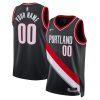 Portland Trail Blazers Nike Icon Black Custom NBA Jersey