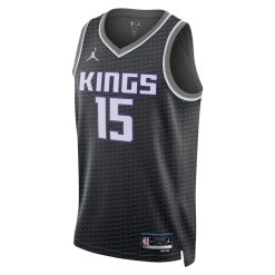 Alternative view of Sacramento Kings Davion Mitchell Statement Edition Black NBA Jersey