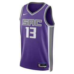 Alternative view of Sacramento Kings Keegan Murray Nike Icon Edition Purple NBA Jersey