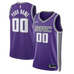 Sacramento Kings Nike Icon Purple Custom NBA Jersey