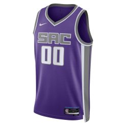 Alternative view of Sacramento Kings Nike Icon Purple Custom NBA Jersey