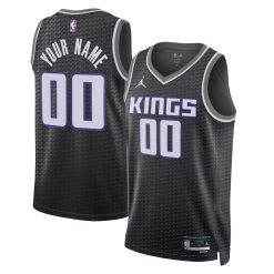 Sacramento Kings Statement Black Custom NBA Jersey