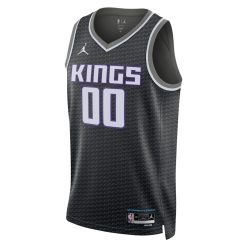Alternative view of Sacramento Kings Statement Black Custom NBA Jersey