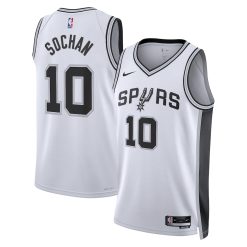 San Antonio Spurs Jeremy Sochan Nike Association Edition White NBA Jersey