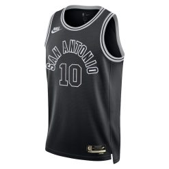 Alternative view of San Antonio Spurs Jeremy Sochan Nike Classic Edition Black NBA Jersey