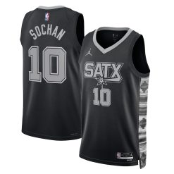 San Antonio Spurs Jeremy Sochan Statement Edition Black NBA Jersey