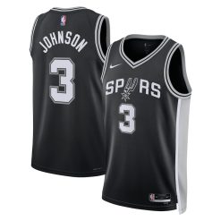 San Antonio Spurs Keldon Johnson Nike Icon Edition Black NBA Jersey