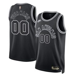 San Antonio Spurs Nike Classic Edition Black/Flt Silver Custom NBA Jersey