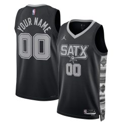 San Antonio Spurs Statement Black Custom NBA Jersey