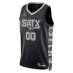 Alternative view of San Antonio Spurs Statement Black Custom NBA Jersey