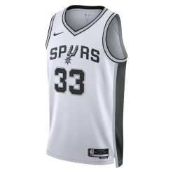 Alternative view of San Antonio Spurs Tre Jones Nike Association Edition White NBA Jersey