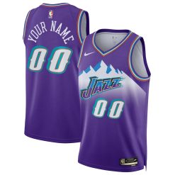 Utah Jazz Nike Classic Edition Purple Custom NBA Jersey