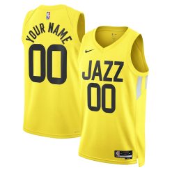 Utah Jazz Nike Icon Gold Custom NBA Jersey