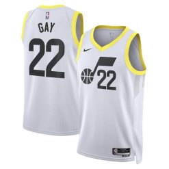 Utah Jazz Rudy Gay Nike Association Edition White NBA Jersey