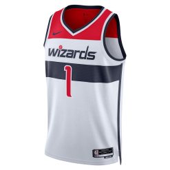 Alternative view of Washington Wizards Johnny Davis Nike Association Edition White NBA Jersey