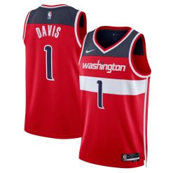 Washington Wizards Johnny Davis Nike Icon Edition Red NBA Jersey