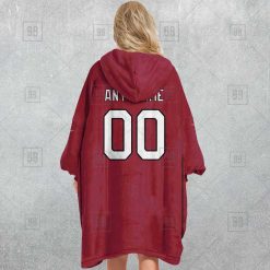 Alternative view of NFL Arizona Cardinals Custom Name Number Red Home Jersey Fleece Oodie