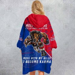 Alternative view of NFL Buffalo Bills Royal Red Mafia Mess Fleece Oodie