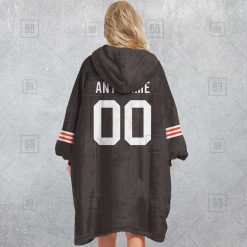 Alternative view of NFL Cleveland Browns Custom Name Number Brown Home Jersey Fleece Oodie