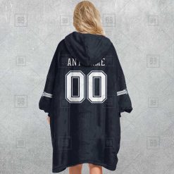 Alternative view of NFL Dallas Cowboys Custom Name Number Navy Home Jersey Fleece Oodie