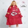 NFL Kansas City Chiefs Custom Name Number Red Home Jersey Fleece Oodie