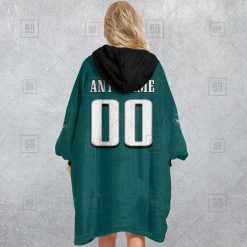 Alternative view of NFL Philadelphia Eagles Custom Name Number Midnight Green Home Jersey Fleece Oodie