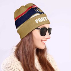 NHL Florida Panthers Tan Navy Beanie