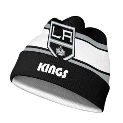 Alternative view of NHL Los Angeles Kings Black White Beanie