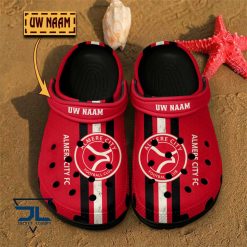 Almere City FC Custom Name Red Black Crocs