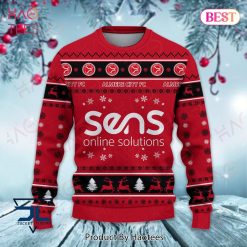 Alternative view of Almere City FC Red Black Ugly Christmas Sweater