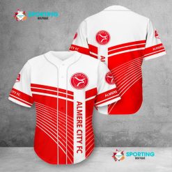 Almere City FC White Red Baseball Jersey
