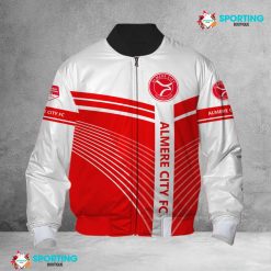 Almere City FC White Red Bomber Jacket
