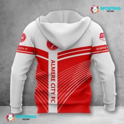 Alternative view of Almere City FC White Red Zip Up Hoodie