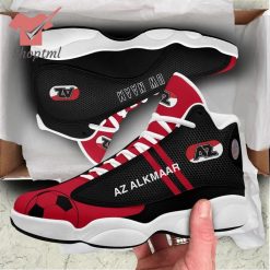 AZ Alkmaar Custom Name Black Red Air Jordan 13 Shoes