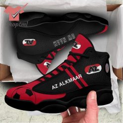 Alternative view of AZ Alkmaar Custom Name Black Red Air Jordan 13 Shoes