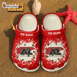 AZ Alkmaar Custom Name Red White Crocs