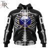 NHL Buffalo Sabres Custom Name Number Skeleton Halloween Zip Up Hoodie