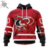 NHL Carolina Hurricanes Custom Name Number Jersey Halloween Pullover Hoodie
